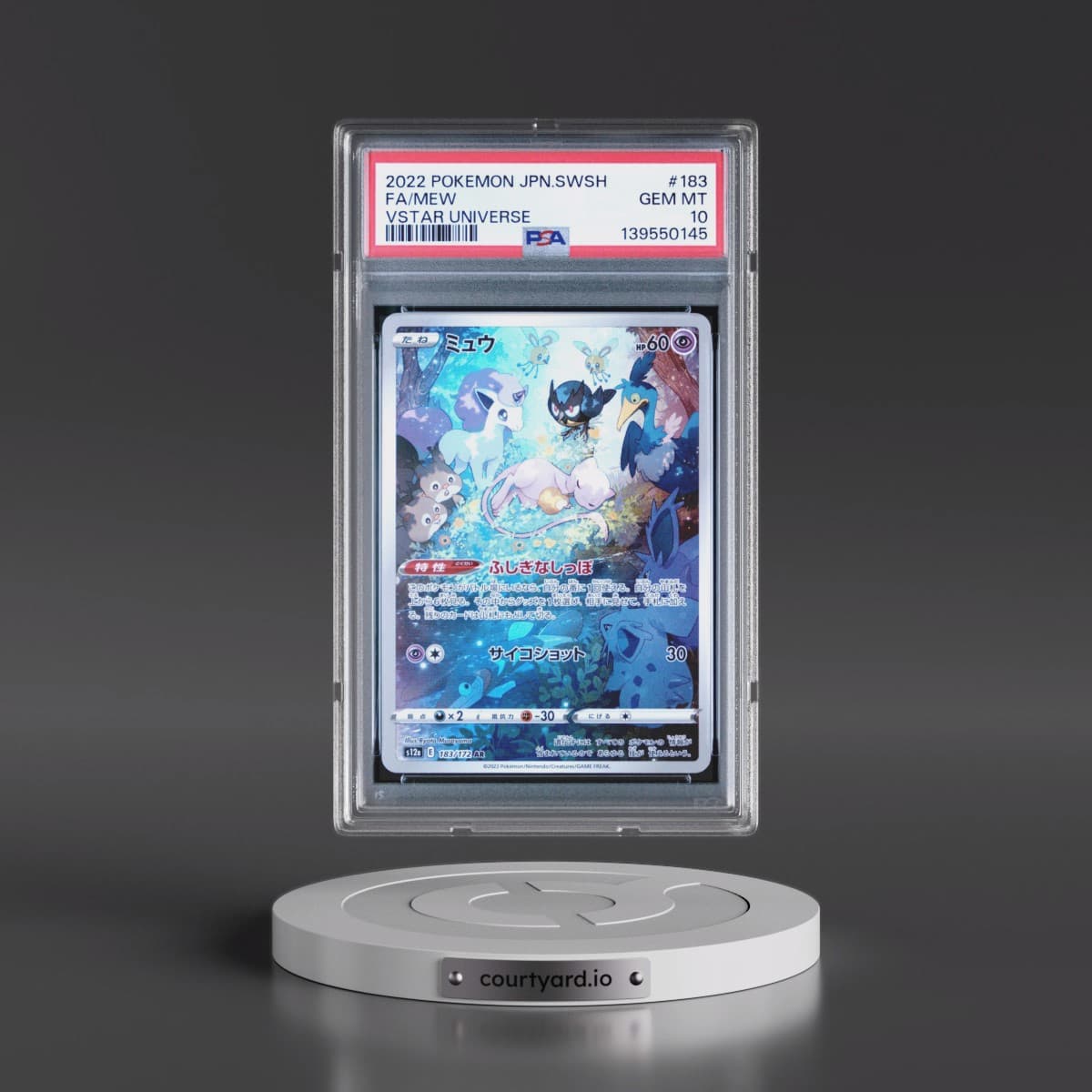 2022 Pokémon Sword & Shield Vstar Universe #183 Mew - Full Art (PSA 10 GEM MINT)