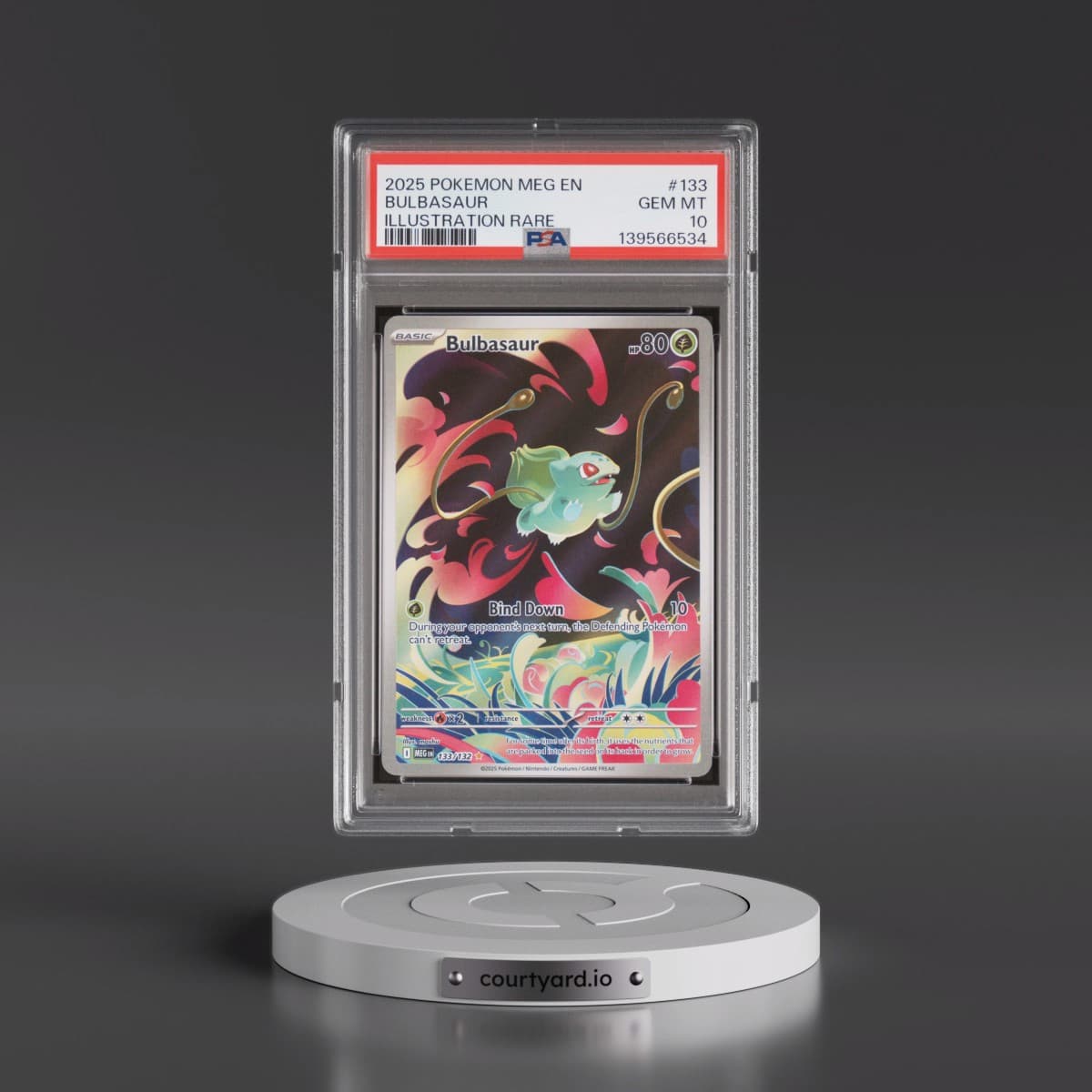 2025 Pokémon Meg EN-Mega Evolution #133 Bulbasaur - Illustration Rare (PSA 10 GEM MINT)