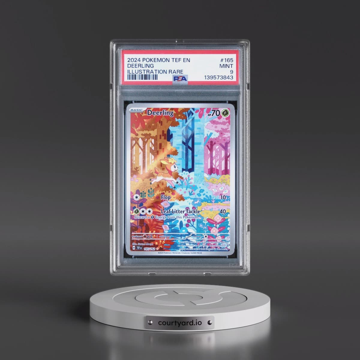 2024 Pokémon Tef EN-Temporal Forces #165 Deerling - Illustration Rare (PSA 9 MINT)