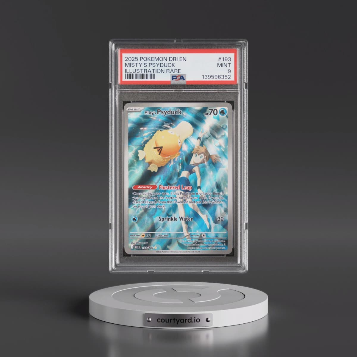2025 Pokémon Dri EN-Destined Rivals #193 Misty's Psyduck - Illustration Rare (PSA 9 MINT)