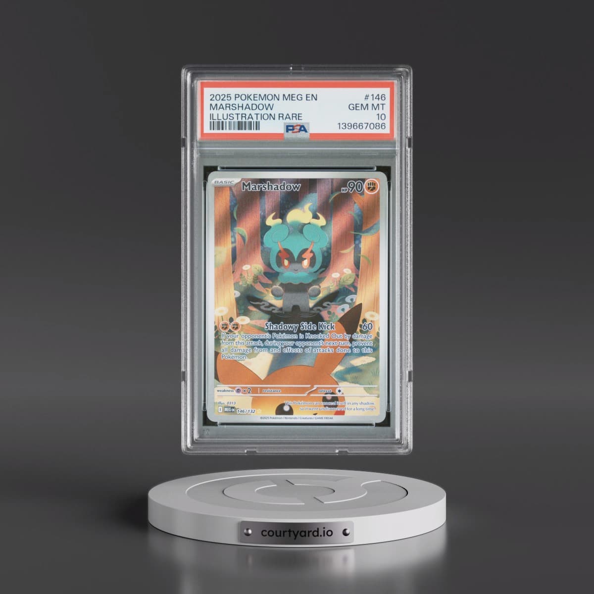 2025 Pokémon Meg EN-Mega Evolution #146 Marshadow - Illustration Rare (PSA 10 GEM MINT)
