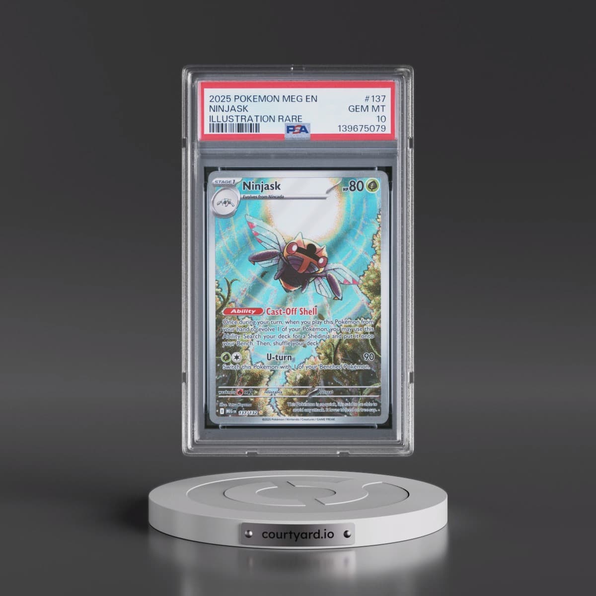 2025 Pokémon Meg EN-Mega Evolution #137 Ninjask - Illustration Rare (PSA 10 GEM MINT)
