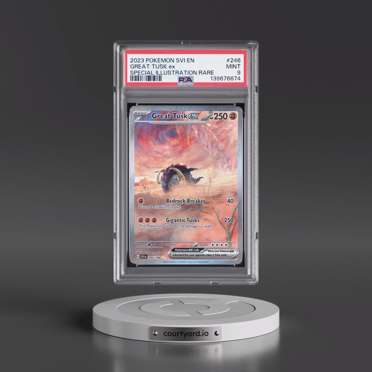 2023 Pokémon Svi EN-Scarlet & Violet #246 Great Tusk EX - Holo Special Illustration Rare (PSA 9 MINT)