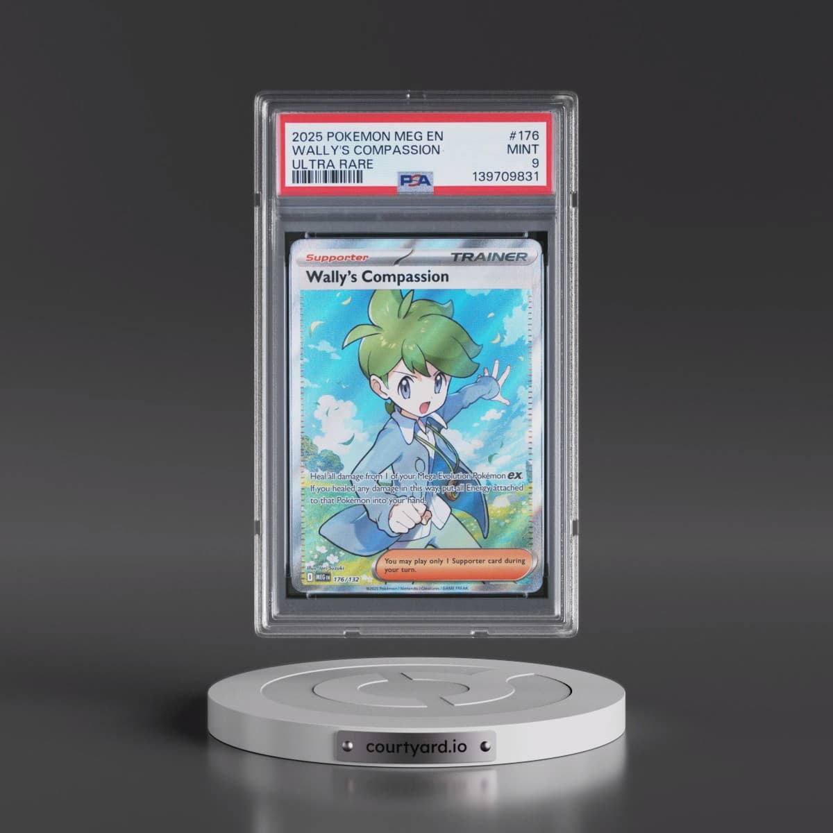 2025 Pokémon Meg EN-Mega Evolution #176 Wally's Compassion - Ultra Rare (PSA 9 MINT)