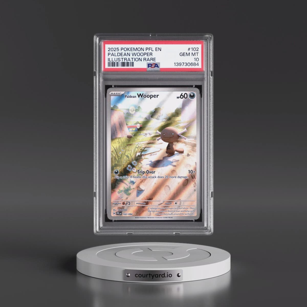 2025 Pokémon Pfl EN-Phantasmal Flames #102 Paldean Wooper - Illustration Rare (PSA 10 GEM MINT)