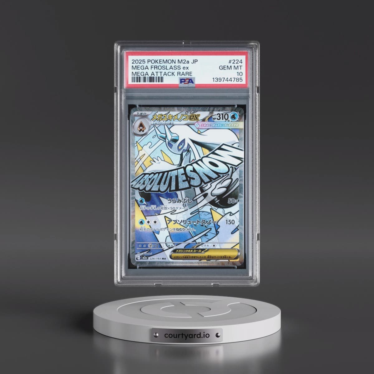 2025 Pokémon M2a-Mega Dream EX #224 Mega Froslass EX - Holo Mega Attack Rare (PSA 10 GEM MINT)