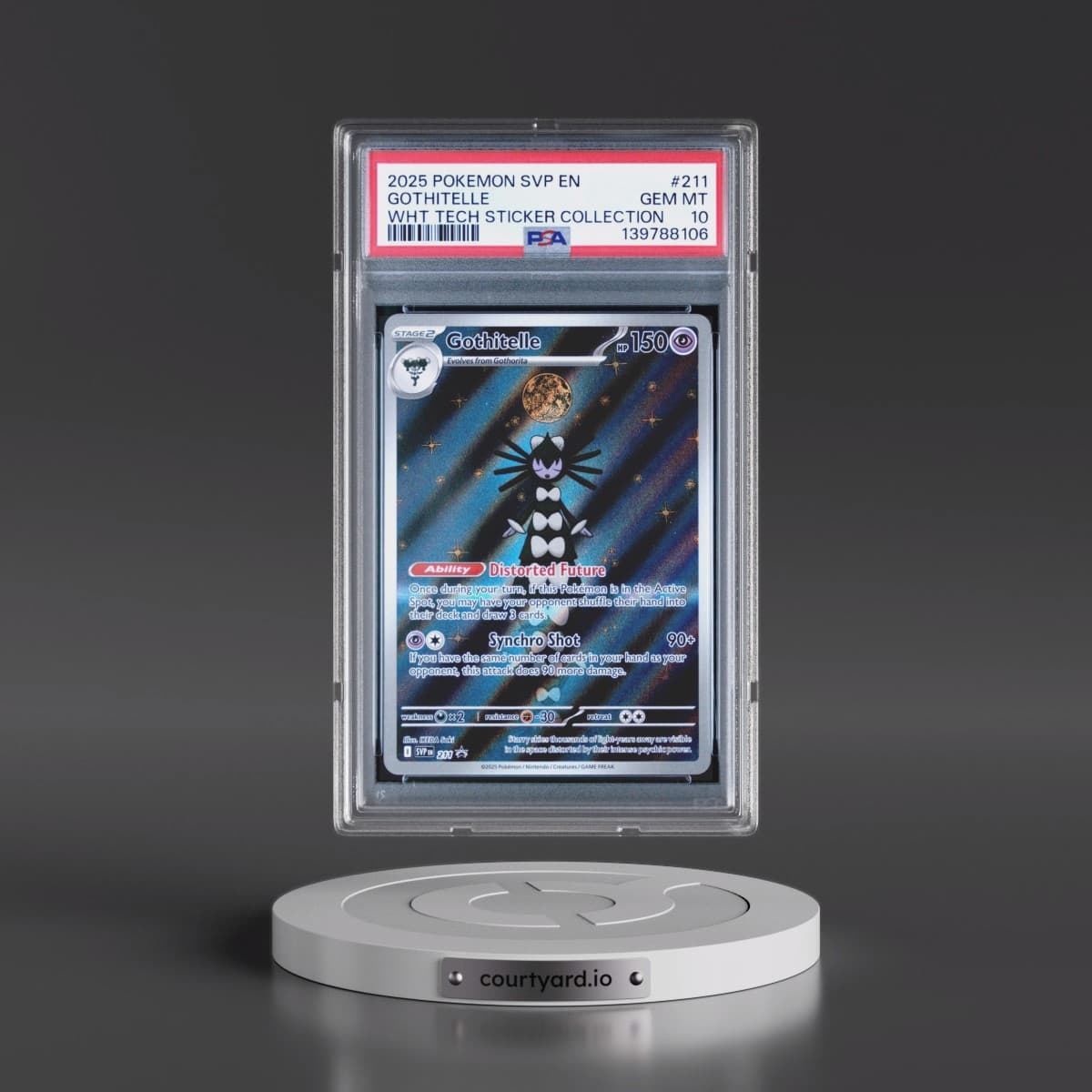 2025 Pokémon Svp EN-SV Black Star Promo #211 Gothitelle - White Flare Tech Sticker Collection (PSA 10 GEM MINT)