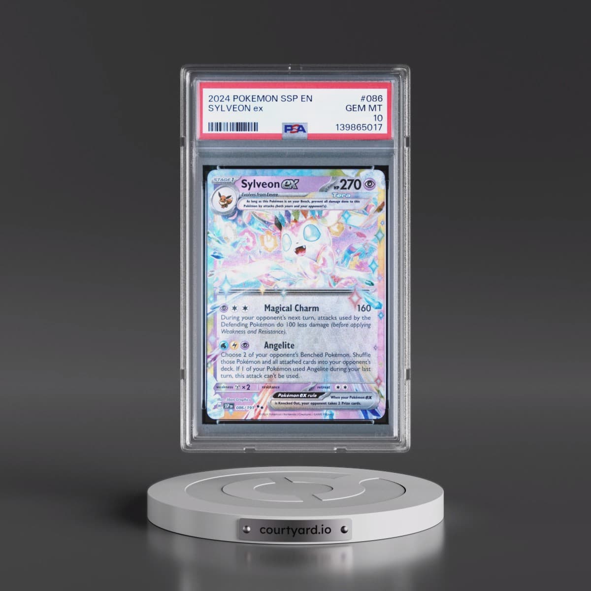 2024 Pokémon Ssp EN-Surging Sparks #086 Sylveon EX - Holo (PSA 10 GEM MINT)