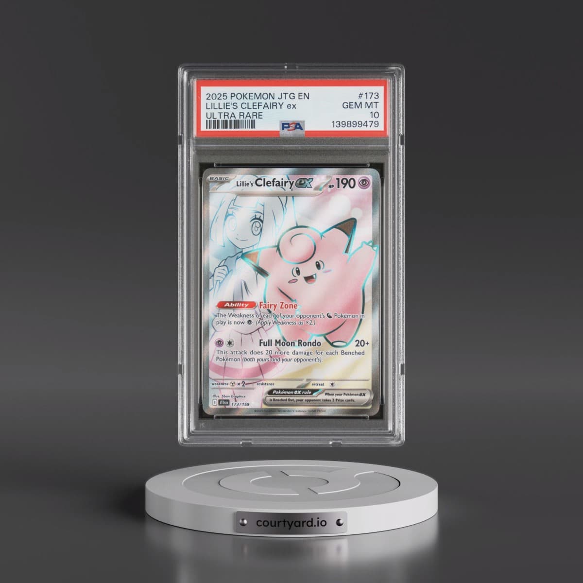 2025 Pokémon Jtg EN-Journey Together #173 Lillie's Clefairy EX - Holo Ultra Rare (PSA 10 GEM MINT)