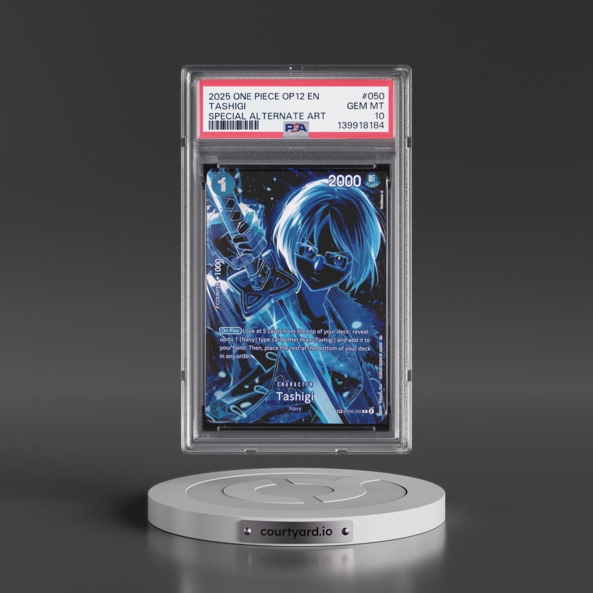 2025 One Piece OP12-Legacy of the Master #050 Tashigi - Special Alternate Art (PSA 10 GEM MINT)