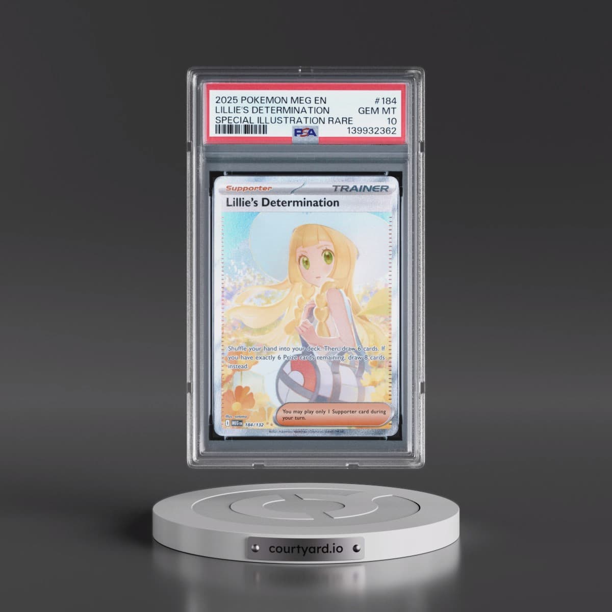 2025 Pokémon Meg EN-Mega Evolution #184 Lillie's Determination - Special Illustration Rare (PSA 10 GEM MINT)