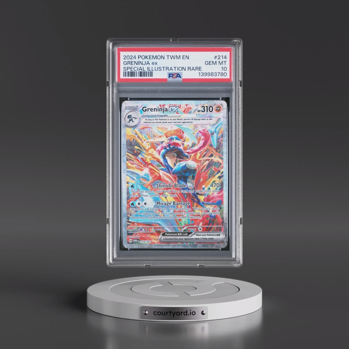 2024 Pokémon Twm EN-Twilight Masquerade #214 Greninja EX - Holo Special Illustration Rare (PSA 10 GEM MINT)