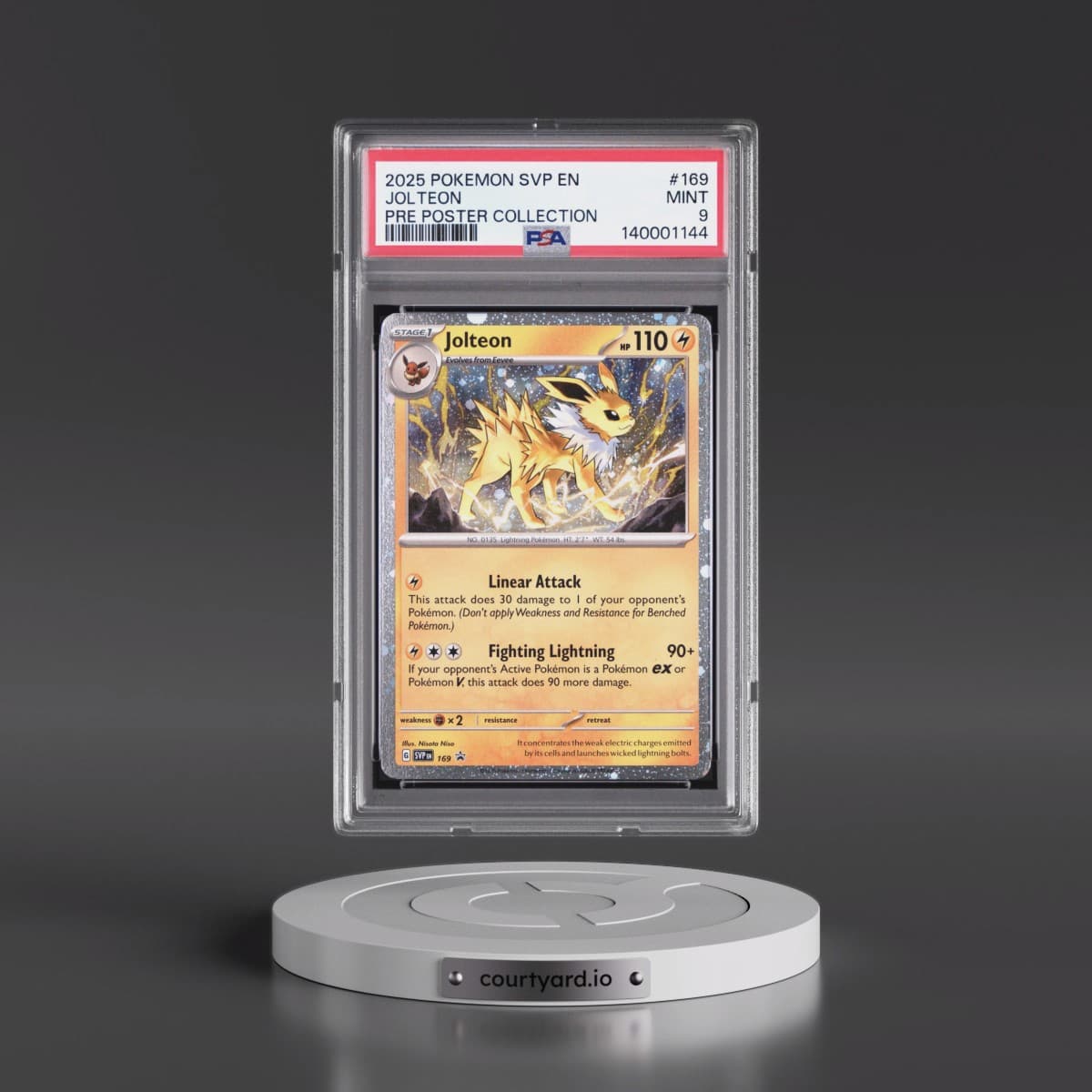 2025 Pokémon Svp EN-SV Black Star Promo #169 Jolteon - Prismatic Evolutions Poster Collection (PSA 9 MINT)