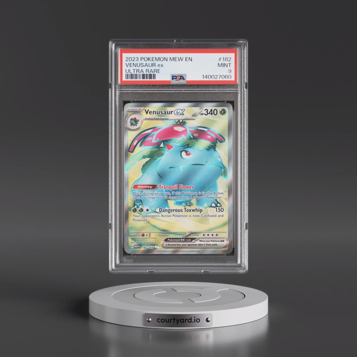 2023 Pokémon Mew EN-151 #182 Venusaur EX - Holo Ultra Rare (PSA 9 MINT)