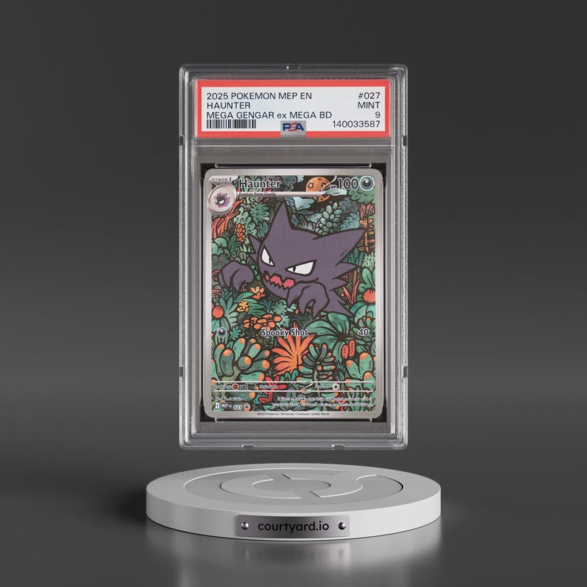 2025 Pokémon Mep EN-Me Black Star Promo #027 Haunter - Mega Gengar EX Mega Battle Deck (PSA 9 MINT)