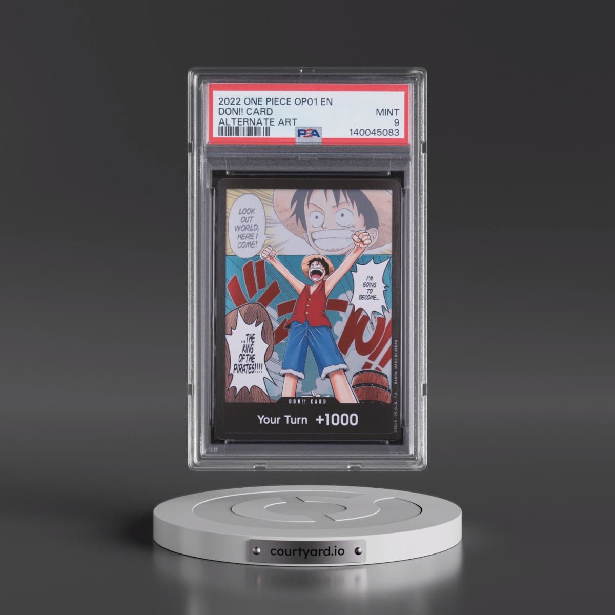 2022 One Piece OP01-Romance Dawn Don!! Card - Alternate Art (PSA 9 MINT)