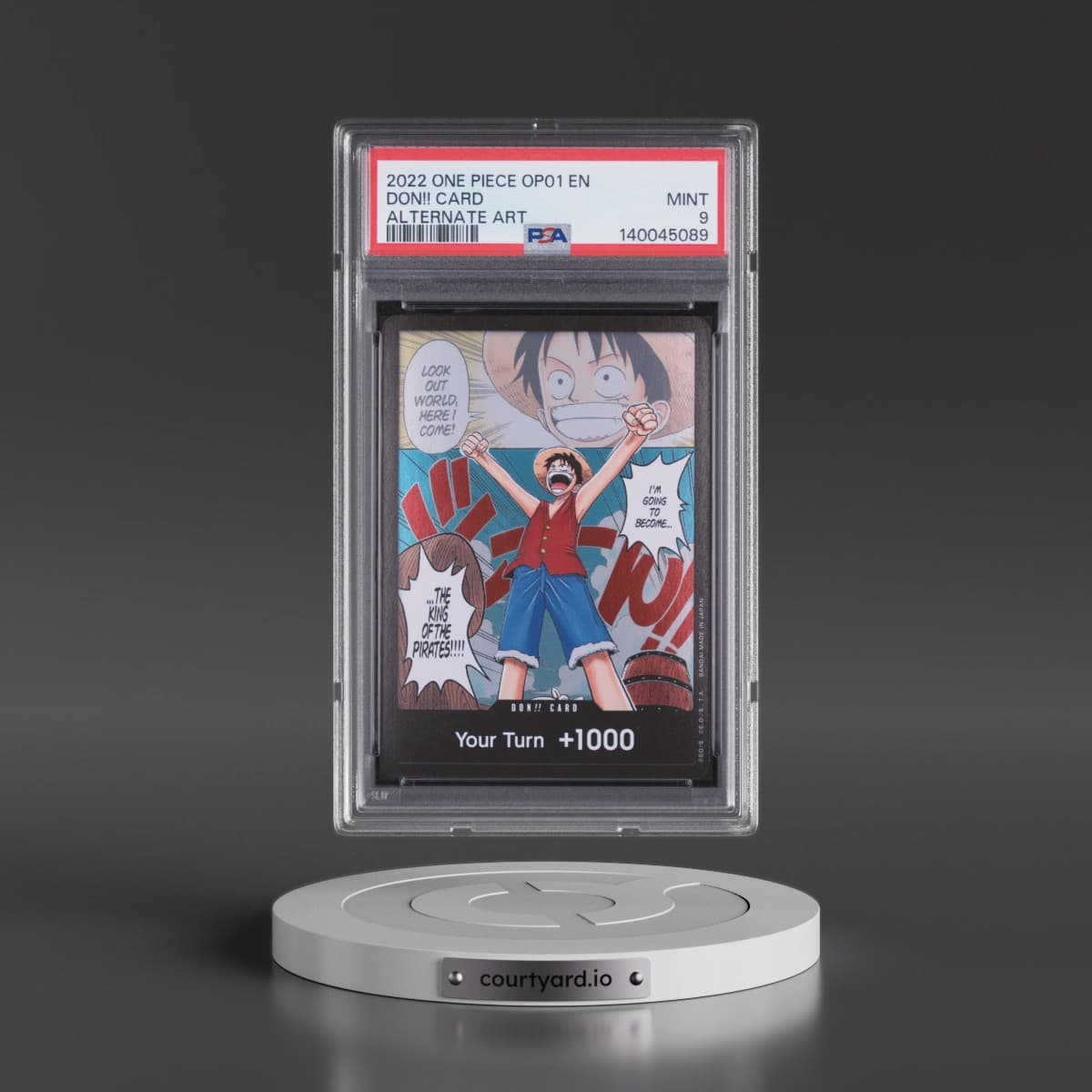 2022 One Piece OP01-Romance Dawn Don!! Card - Alternate Art (PSA 9 MINT)