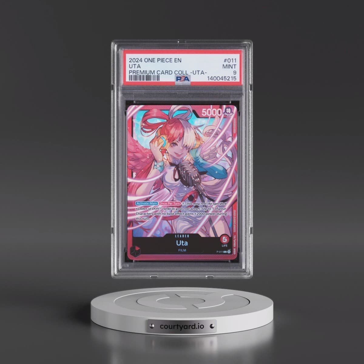 2024 One Piece Premium Card Collection -Uta #011 Uta (PSA 9 MINT)