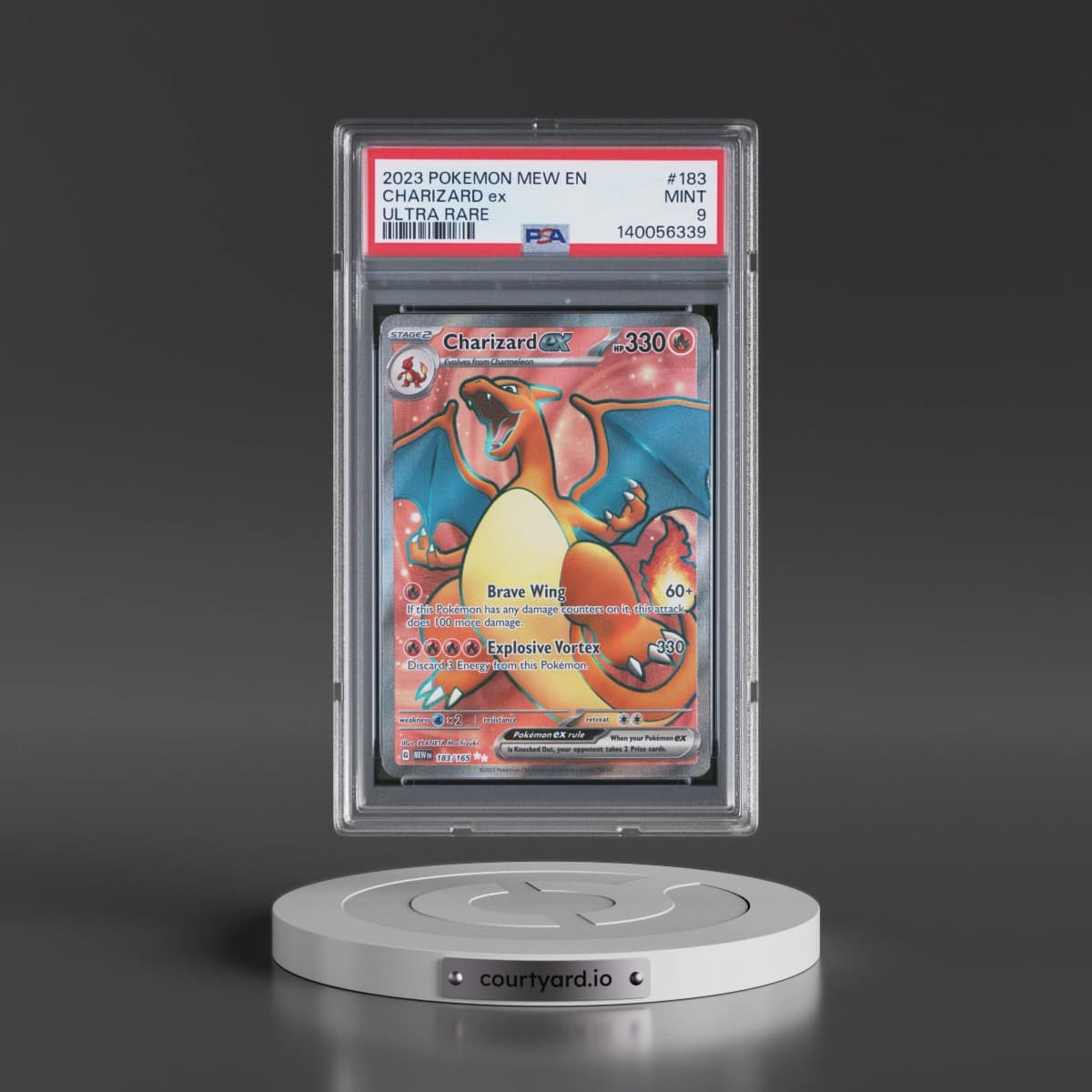 2023 Pokémon Mew EN-151 #183 Charizard EX - Holo Ultra Rare (PSA 9 MINT)