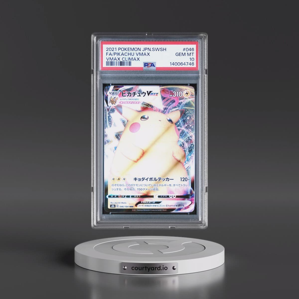 2021 Pokémon Sword & Shield Vmax Climax #046 Pikachu Vmax - Full Art (PSA 10 GEM MINT)