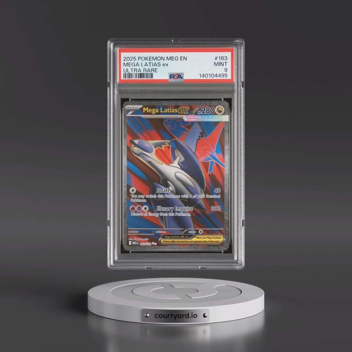 2025 Pokémon Meg EN-Mega Evolution #163 Mega Latias EX - Holo Ultra Rare (PSA 9 MINT)