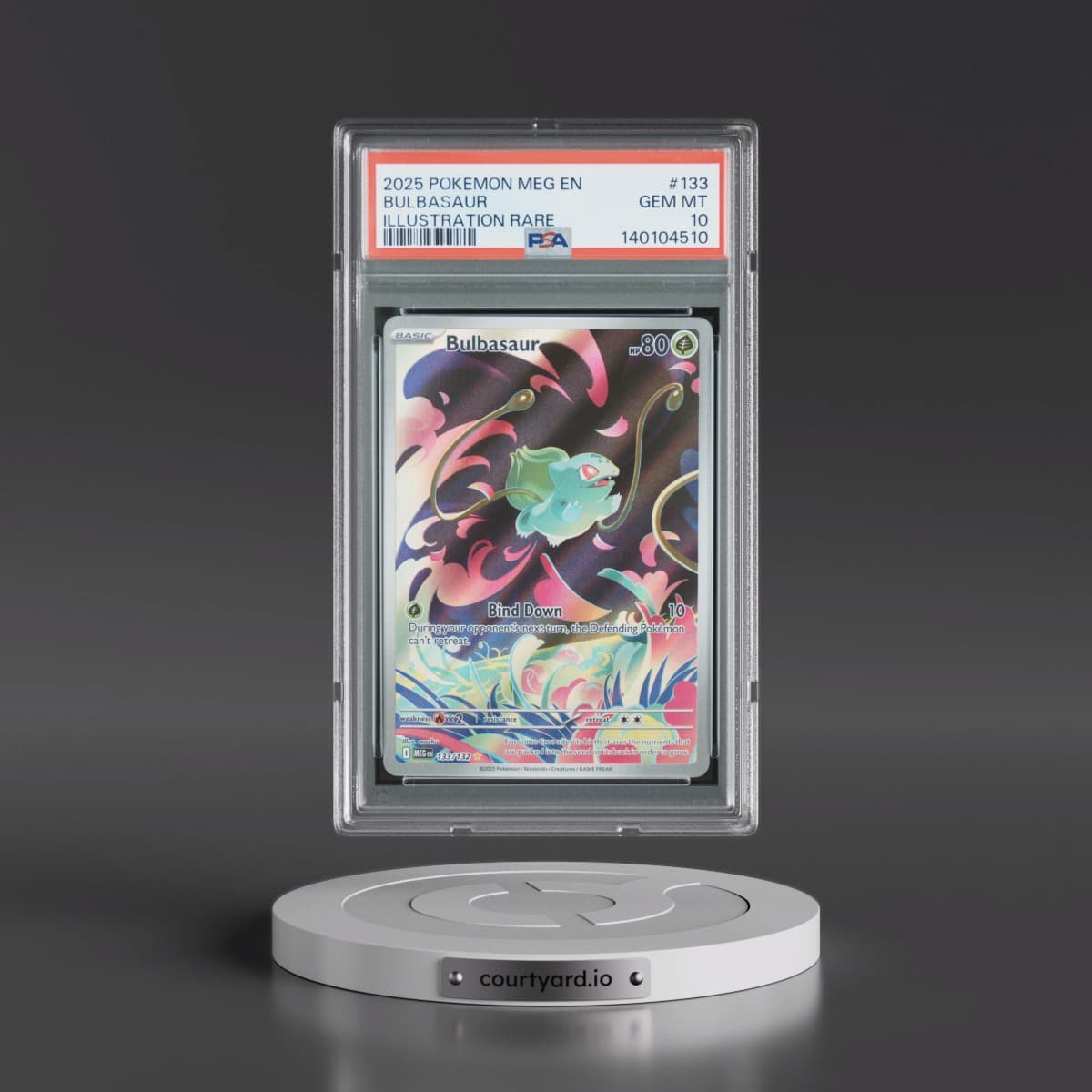 2025 Pokémon Meg EN-Mega Evolution #133 Bulbasaur - Illustration Rare (PSA 10 GEM MINT)