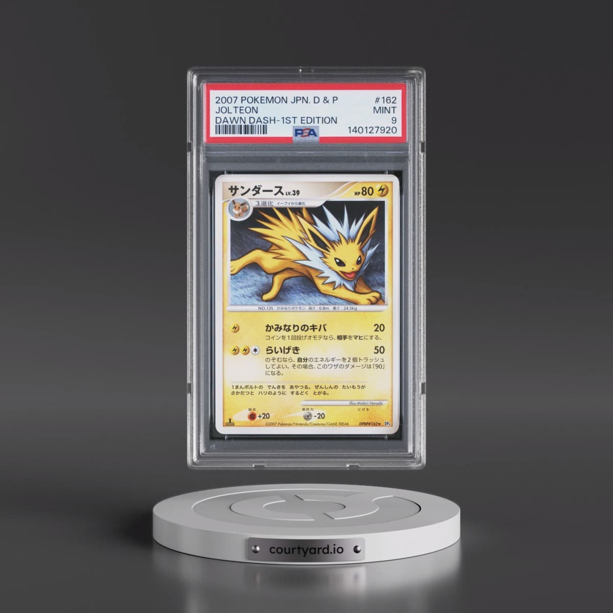 2007 Pokémon Diamond & Pearl Dawn Dash #162 Jolteon - 1st Edition (PSA 9 MINT)