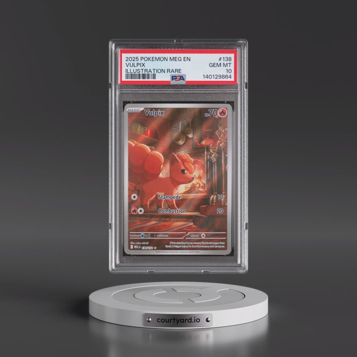 2025 Pokémon Meg EN-Mega Evolution #138 Vulpix - Illustration Rare (PSA 10 GEM MINT)