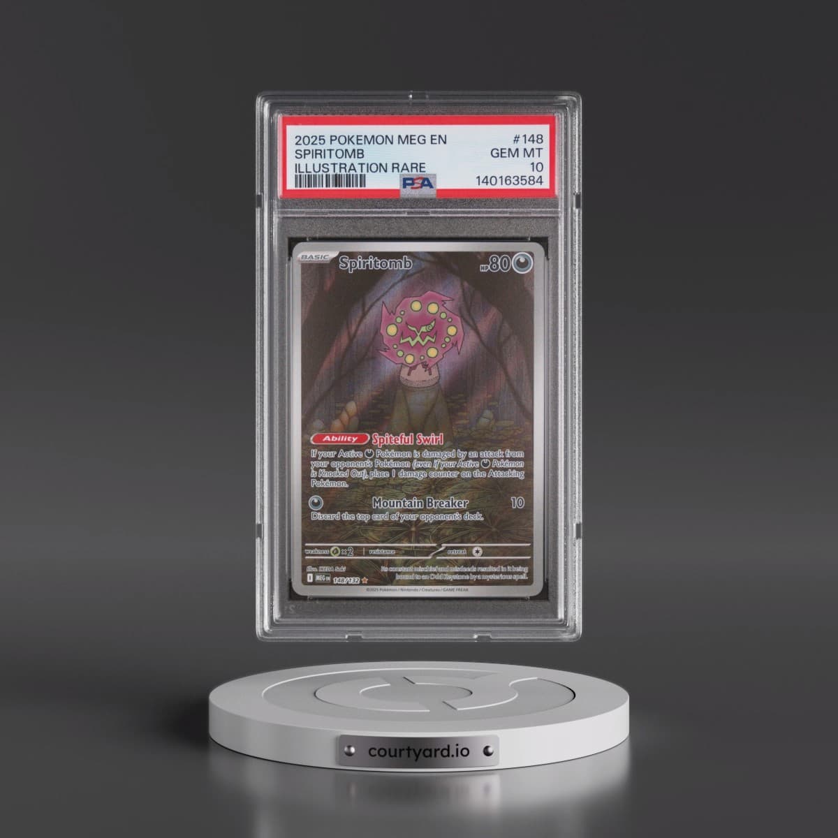 2025 Pokémon Meg EN-Mega Evolution #148 Spiritomb - Illustration Rare (PSA 10 GEM MINT)