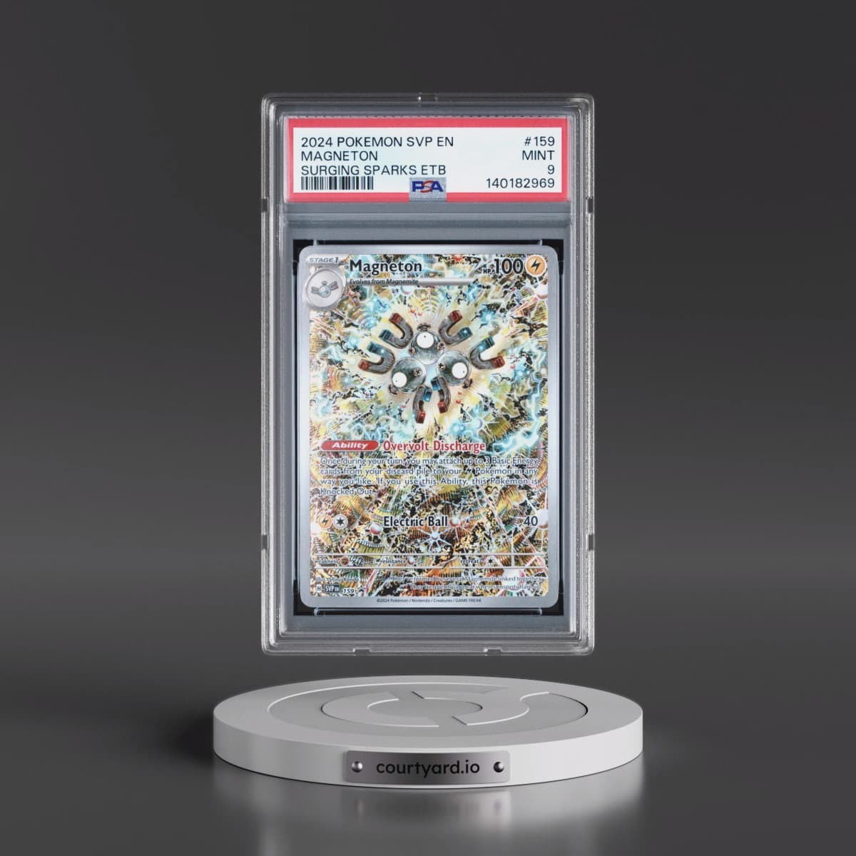 2024 Pokémon Svp EN-SV Black Star Promo #159 Magneton - Surging Sparks Elite Trainer Box (PSA 9 MINT)