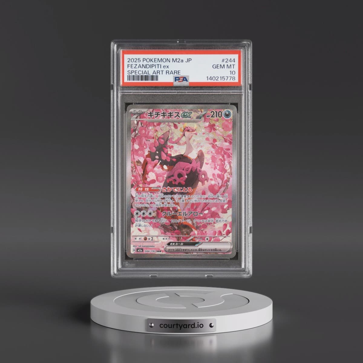 2025 Pokémon M2a-Mega Dream EX #244 Fezandipiti EX - Holo Special Art Rare (PSA 10 GEM MINT)