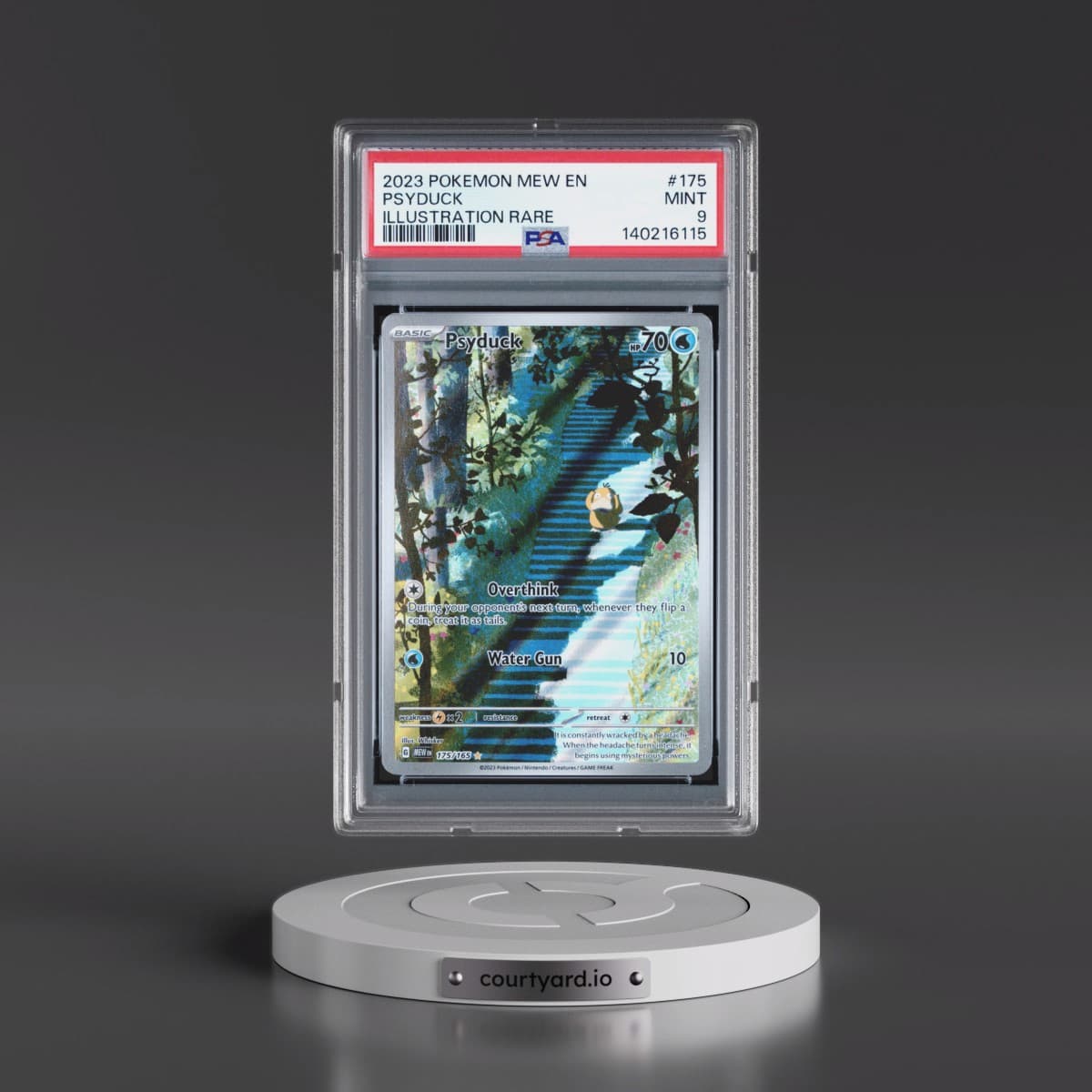 2023 Pokémon Mew EN-151 #175 Psyduck - Illustration Rare (PSA 9 MINT)