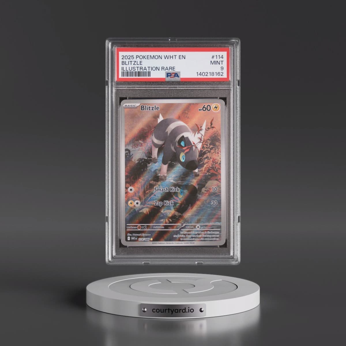 2025 Pokémon Wht EN-White Flare #114 Blitzle - Illustration Rare (PSA 9 MINT)