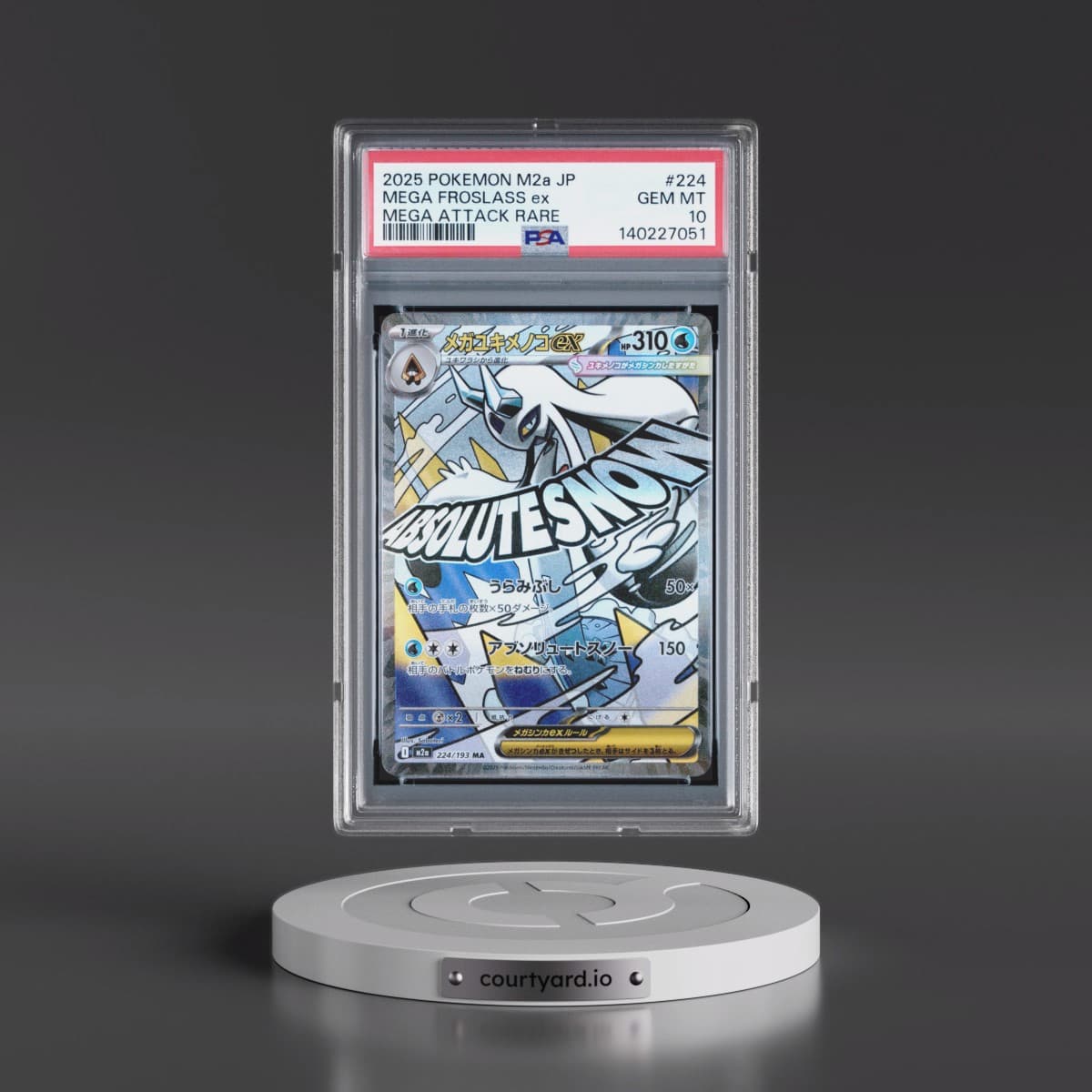 2025 Pokémon M2a-Mega Dream EX #224 Mega Froslass EX - Holo Mega Attack Rare (PSA 10 GEM MINT)