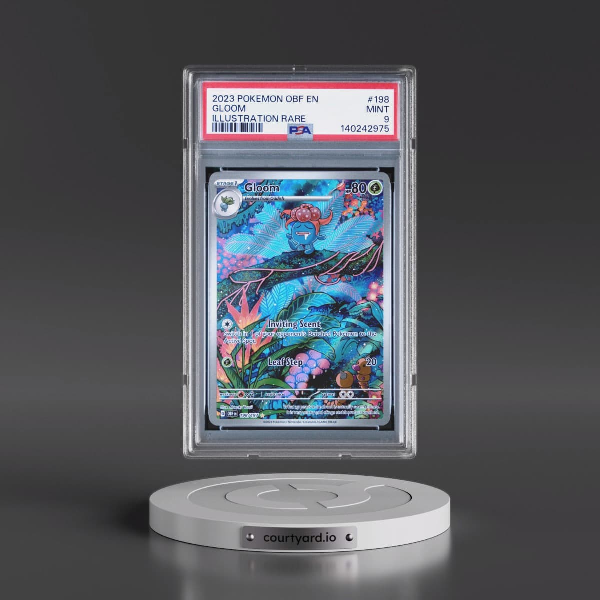 2023 Pokémon Obf EN-Obsidian Flames #198 Gloom - Illustration Rare (PSA 9 MINT)
