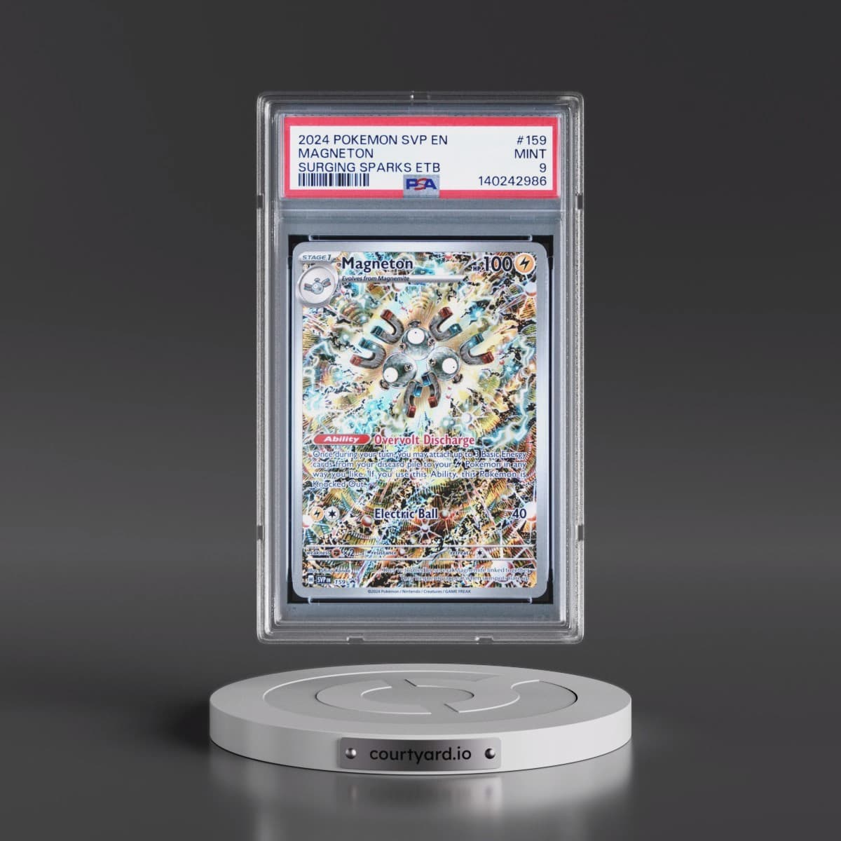 2024 Pokémon Svp EN-SV Black Star Promo #159 Magneton - Surging Sparks Elite Trainer Box (PSA 9 MINT)