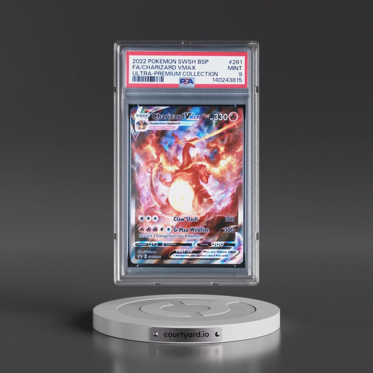 2022 Pokémon Swsh Black Star Promo #261 Charizard Vmax - Full Art Sword & Shield Ultra-Premium Collection-Charizard (PSA 9 MINT)