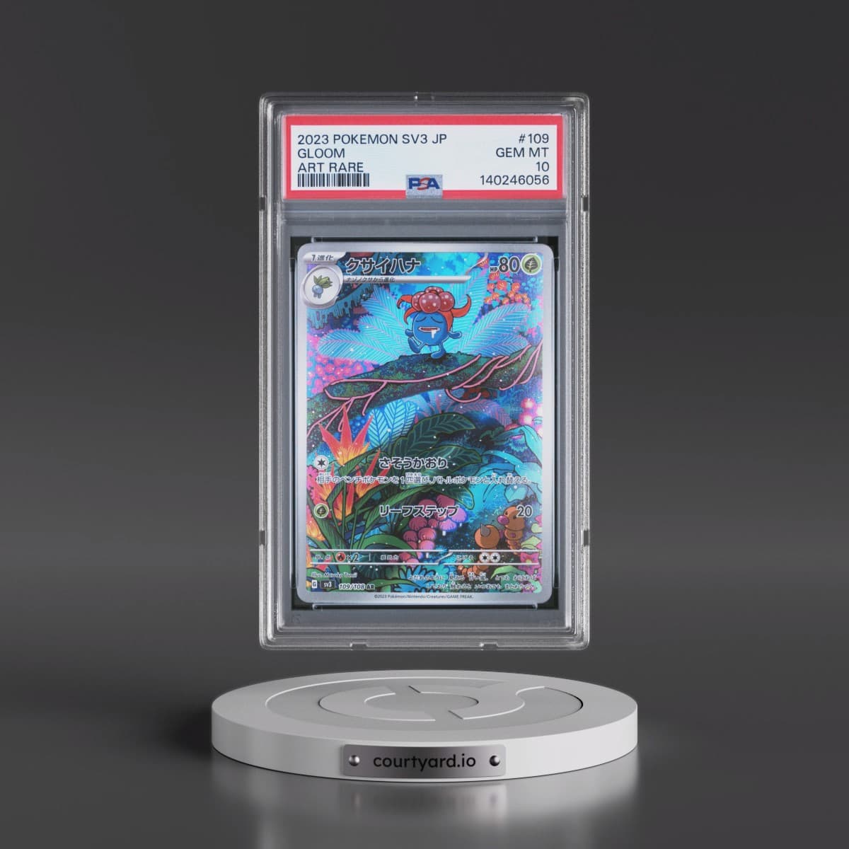 2023 Pokémon SV3-Ruler of the Black Flame #109 Gloom - Art Rare (PSA 10 GEM MINT)