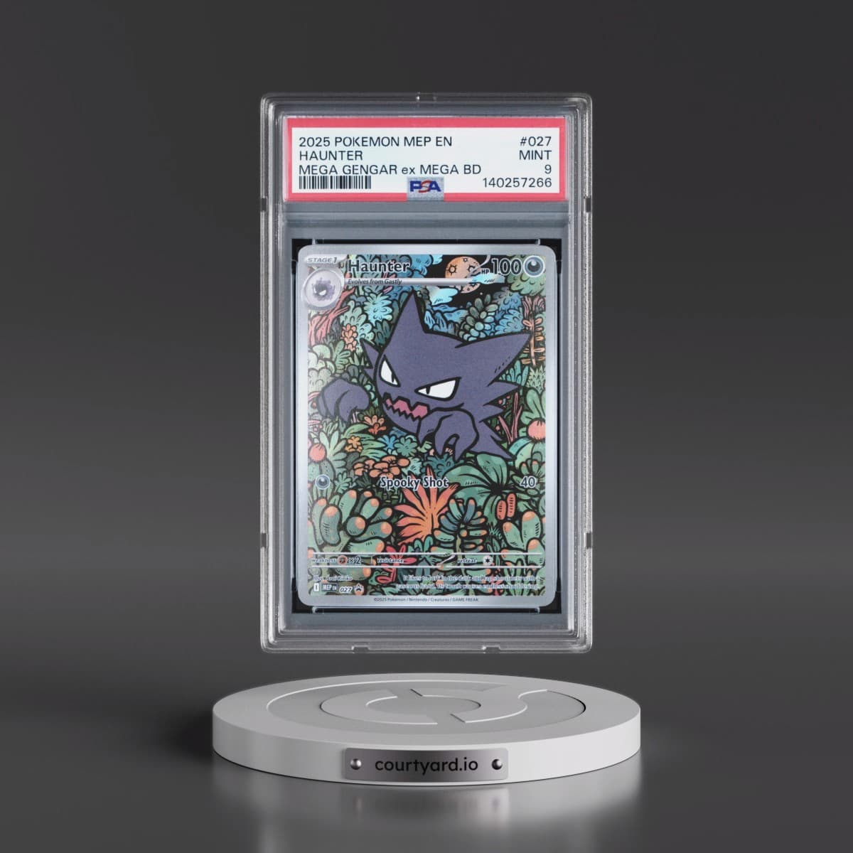 2025 Pokémon Mep EN-Me Black Star Promo #027 Haunter - Mega Gengar EX Mega Battle Deck (PSA 9 MINT)