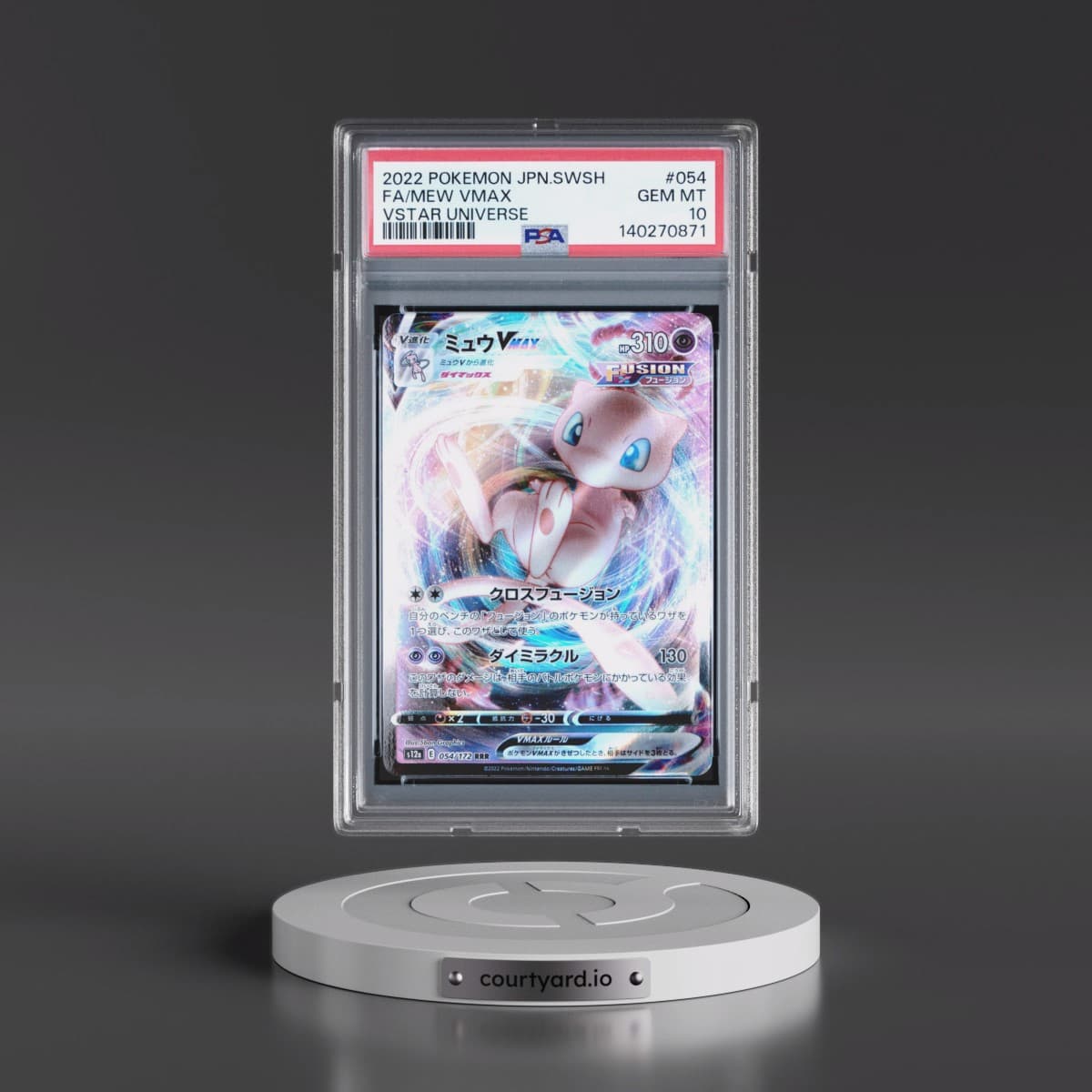 2022 Pokémon Sword & Shield Vstar Universe #054 Mew Vmax - Full Art (PSA 10 GEM MINT)