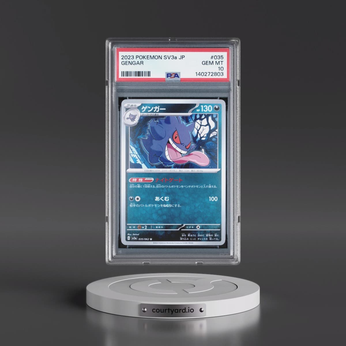 2023 Pokémon Sv3a-Raging Surf #035 Gengar (PSA 10 GEM MINT)