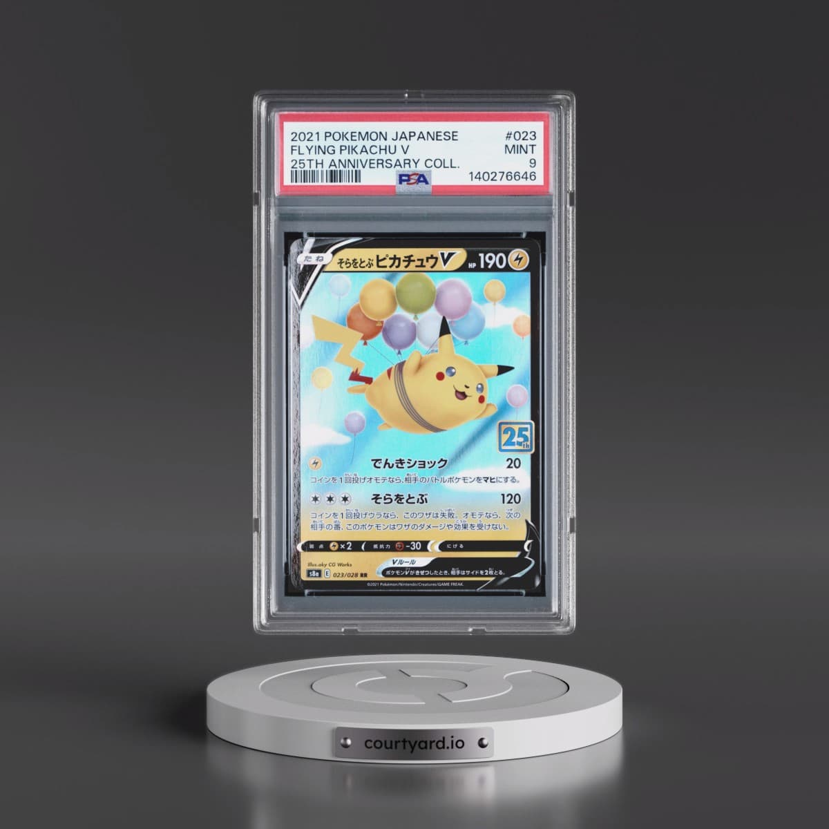2021 Pokémon 25th Anniversary Collection #023 Flying Pikachu V - Holo (PSA 9 MINT)