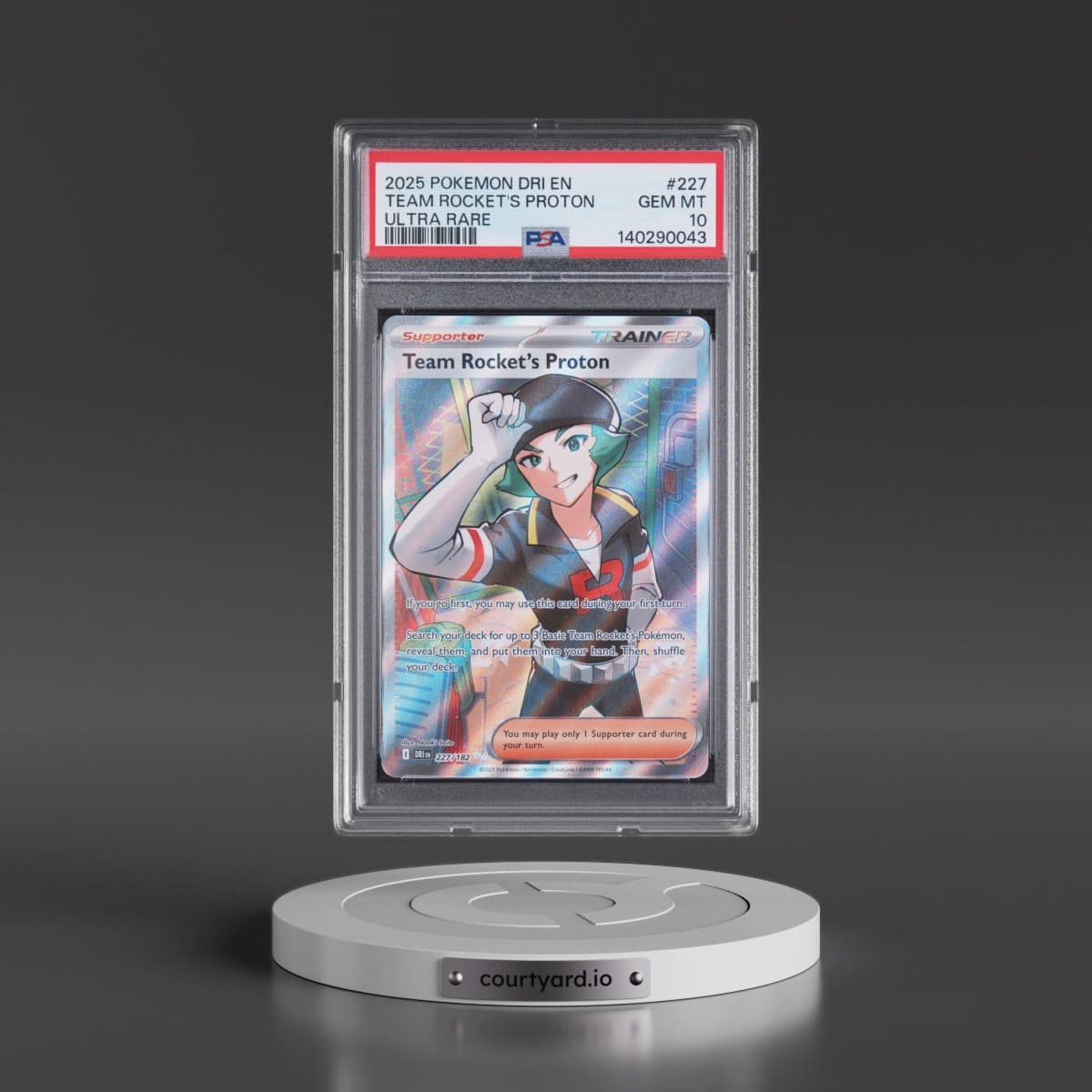 2025 Pokémon Dri EN-Destined Rivals #227 Team Rocket's Proton - Ultra Rare (PSA 10 GEM MINT)