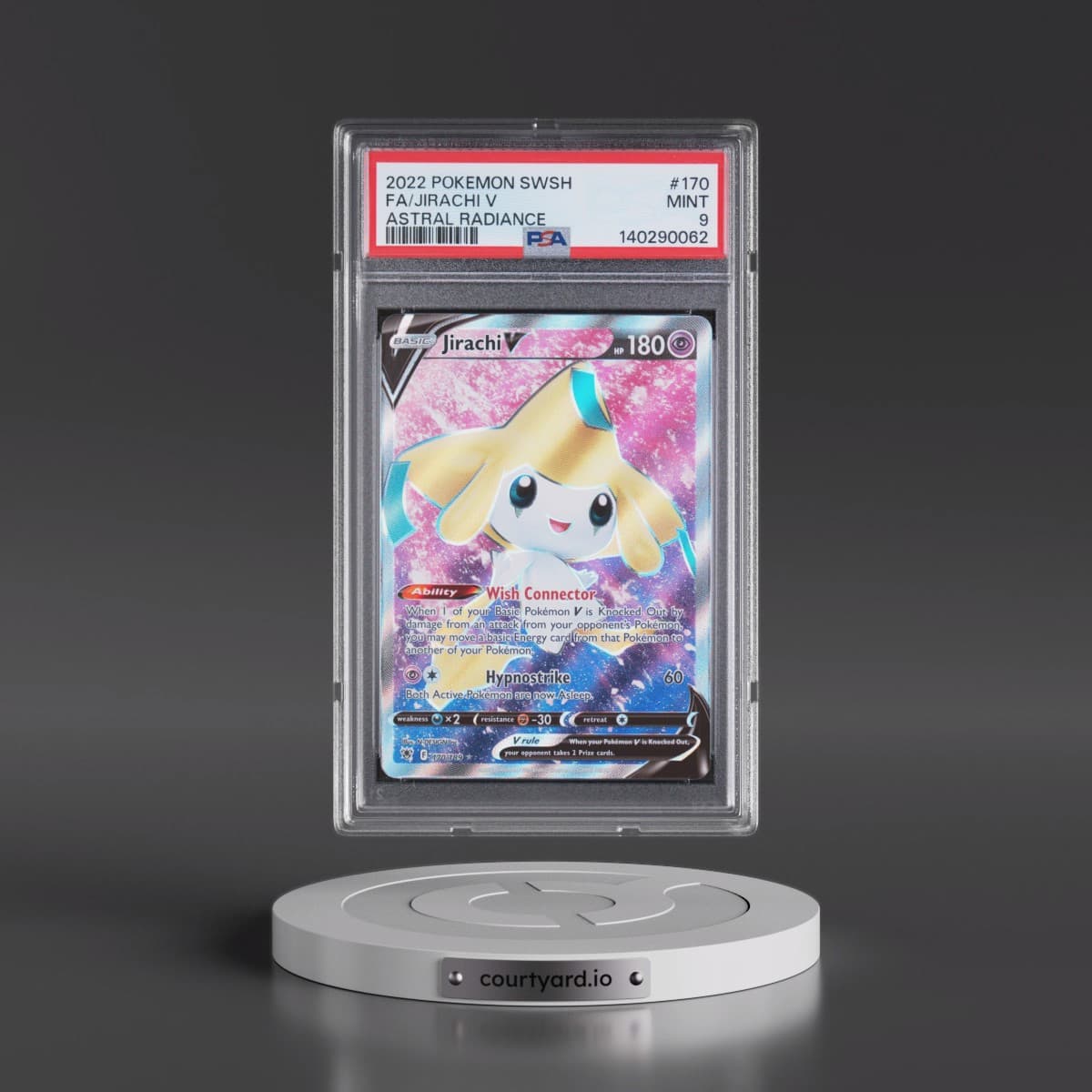 2022 Pokémon Sword & Shield Astral Radiance #170 Jirachi V - Holo Full Art (PSA 9 MINT)