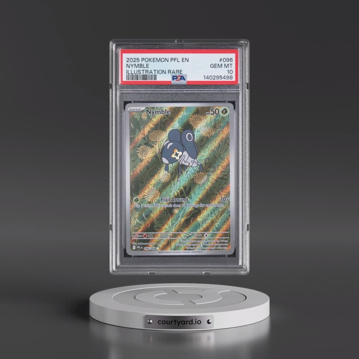 2025 Pokémon Pfl EN-Phantasmal Flames #096 Nymble - Illustration Rare (PSA 10 GEM MINT)