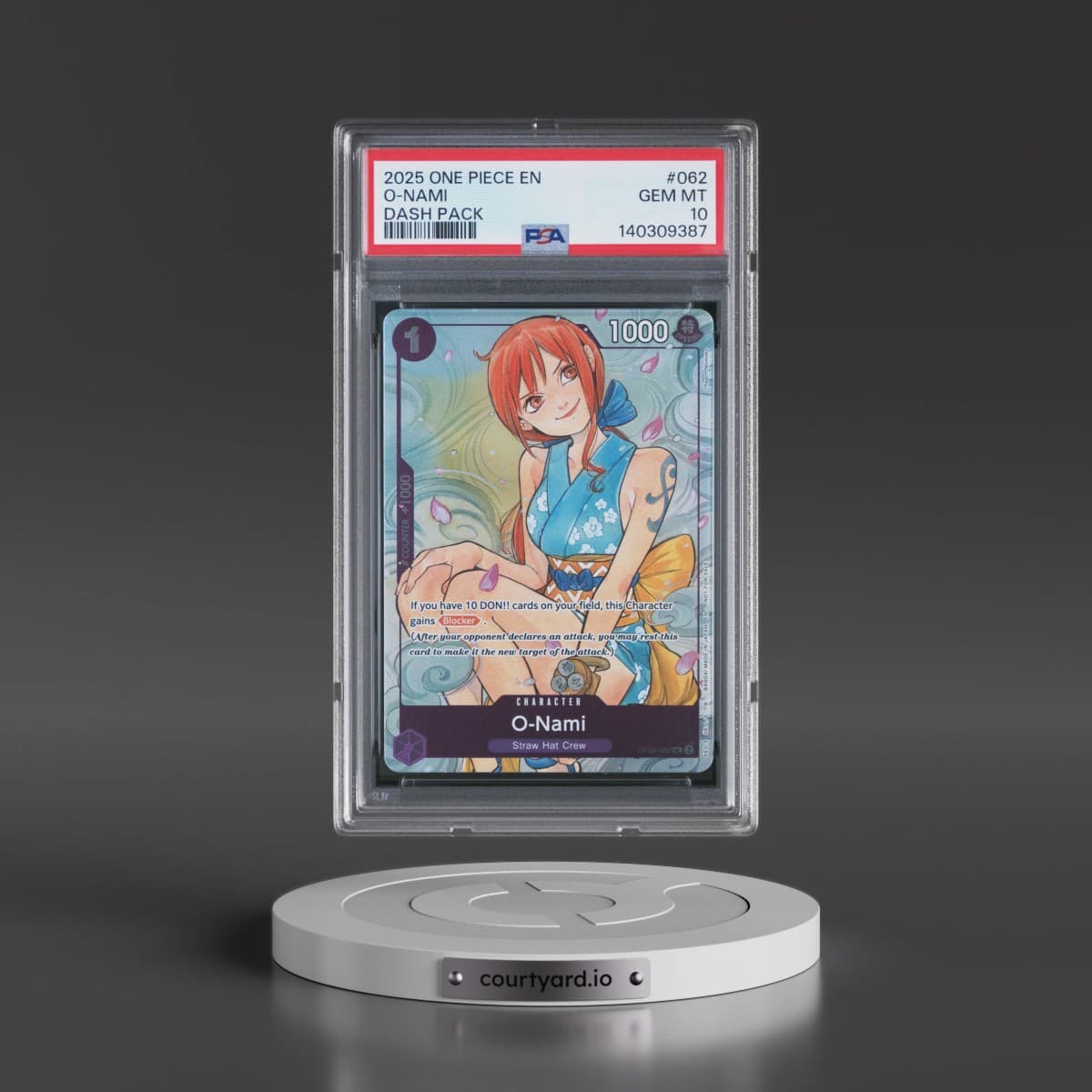 2025 One Piece Dash Pack 2025 #062 O-Nami (PSA 10 GEM MINT)