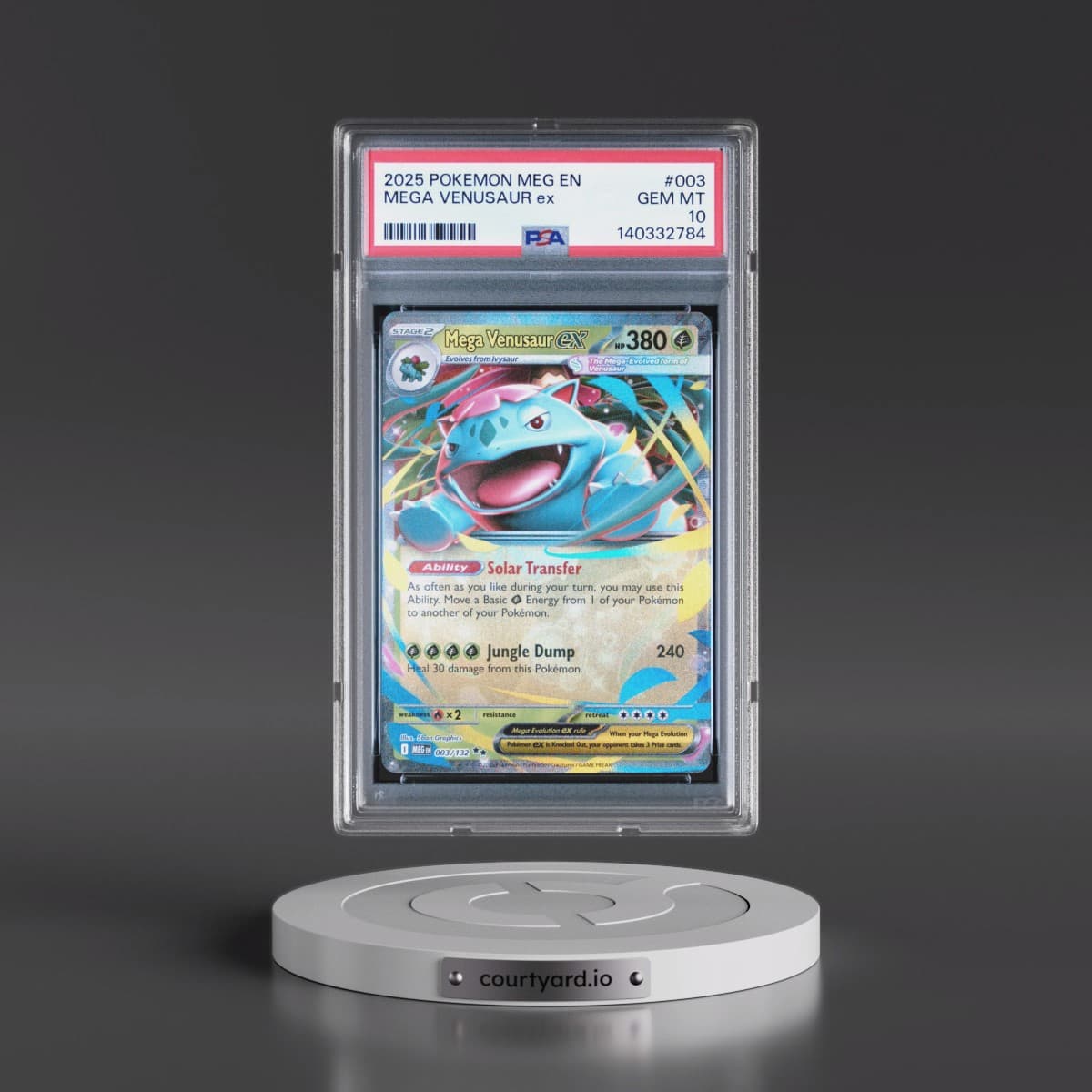 2025 Pokémon Meg EN-Mega Evolution #003 Mega Venusaur EX - Holo (PSA 10 GEM MINT)