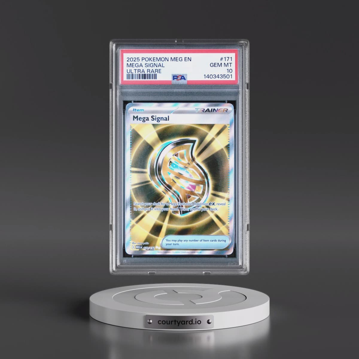 2025 Pokémon Meg EN-Mega Evolution #171 Mega Signal - Ultra Rare (PSA 10 GEM MINT)