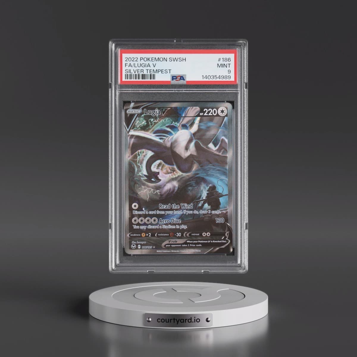 2022 Pokémon Sword & Shield Silver Tempest #186 Lugia V - Holo Full Art (PSA 9 MINT)