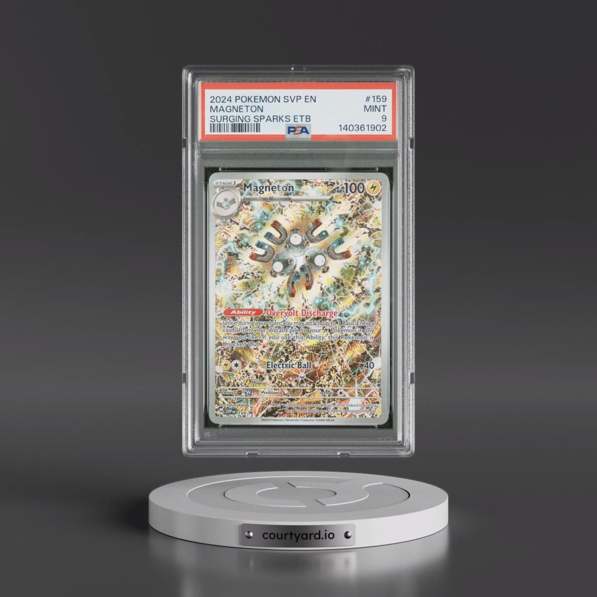 2024 Pokémon Svp EN-SV Black Star Promo #159 Magneton - Surging Sparks Elite Trainer Box (PSA 9 MINT)